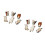 12Pcs Ceramic Japanese Style Chopsticks Support Rack Assorted Color 4