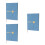 3Pcs PU Weekly Planner Notebook Sky-Blue with Index 9