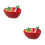 2Sets Charming Ceramic Bowls with Spoon Multicolor Kitchen Decor Serve 4