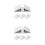 8Pcs White Plastic Baby Gate Standing Panel Support Fittings 8