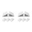 8Pcs White Plastic Baby Gate Standing Panel Support Fittings 5