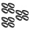 12Pcs Black Adjustable Cone Strap for Football and Soccer Training 5