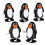 25Pcs Durable Penguin Wind-Up Toys Black Clockwork Kids Playthings 1