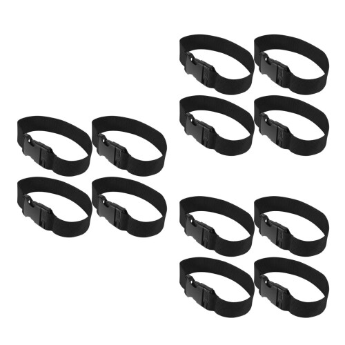 12Pcs Black Adjustable Cone Strap for Football and Soccer Training 2
