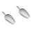 2Pcs Silver Stainless Steel Scoop Food Kitchen Tool 4