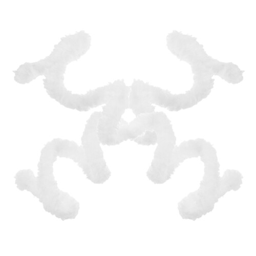 4Pcs White Soft Plush Pipe Cleaners for Creative DIY Crafting Uses 2