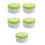 5Pcs Portable Puff and Container Soft Plush Green 5