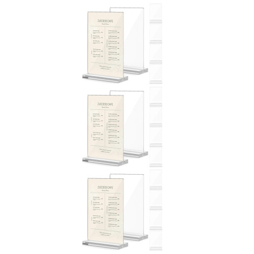 18Pcs Acrylic Tabletop Sign Holders Transparent Document Stands 1