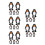 25Pcs Durable Penguin Wind-Up Toys Black Clockwork Kids Playthings 2