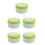 5Pcs Portable Puff and Container Soft Plush Green 8