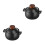 2Pcs Thick Handle Black Ceramic Kitchen Casserole Pot for Stew & Rice 7