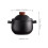 2Pcs Thick Handle Black Ceramic Kitchen Casserole Pot for Stew & Rice 4