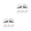 8Pcs White Plastic Baby Gate Standing Panel Support Fittings 4