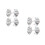 4Pcs Silver Pe Cheerleading Pom Poms for Dance Performances and Games 4