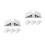 8Pcs White Plastic Baby Gate Standing Panel Support Fittings 10