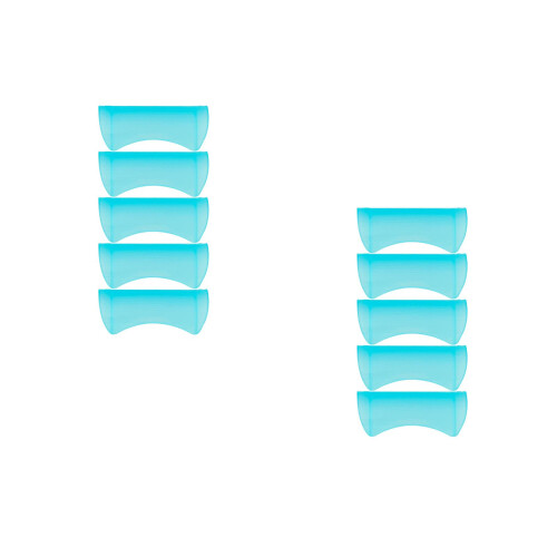 10Pcs Sky-Blue Flute Protective Film Covers ABS Plastic Instrument Use 2
