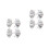4Pcs Silver Pe Cheerleading Pom Poms for Dance Performances and Games 5