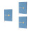 3Pcs PU Weekly Planner Notebook Sky-Blue with Index 5