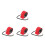 4Pcs Red Electric Scooter Thumb Throttle Accelerator with Light Switch 6