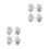 4Pcs Silver Pe Cheerleading Pom Poms for Dance Performances and Games 7