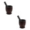 2Sets Ergonomic Plastic Garlic Pounder Brown Pestle for Kitchen Use 5