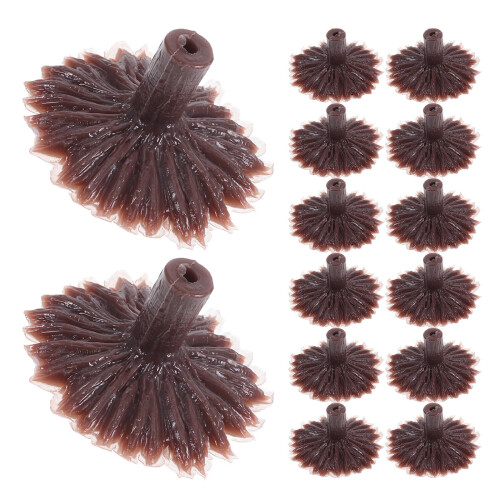 250Pcs Brown Plastic Model Tree Stand Base for Railroad Diorama Crafts