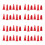 48Pcs Red Plastic Caulking Nozzles Duckbill Tips for Precise Home Use 4