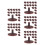 250Pcs Brown Plastic Model Tree Stand Base for Railroad Diorama Crafts 6
