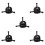 5Pcs Black Steel Blower Motor Puller Tool for Hvac Fan Wheel Removal 8