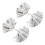 4Pcs Silver Pe Cheerleading Pom Poms for Dance Performances and Games 3