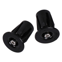 2Pairs Black Aluminum Handlebar End Plugs Lightweight Bike Accessories
