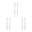 6Pcs Silver Door Handle Spindle Iron Bar Easy Replacement for Home Use 9