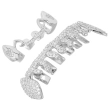3Sets Copper Tooth Grill Jewelry for Men Women Costume