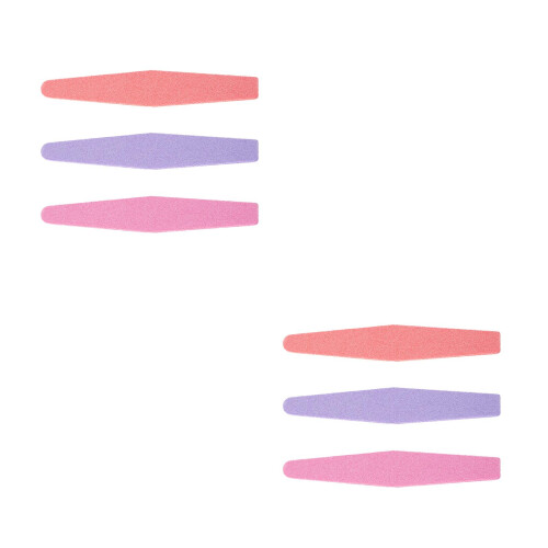 6Pcs Assorted Color Nail Files Sponge Buffer Waterproof Nail Art Tool 2