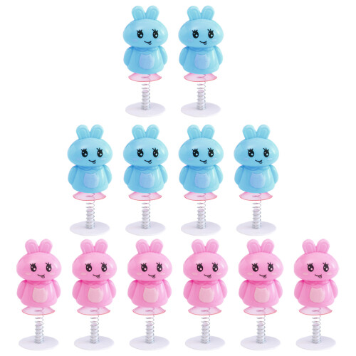 24Pcs Creative Rabbit Spring Toys Plastic Animal Playthings for Kids 1