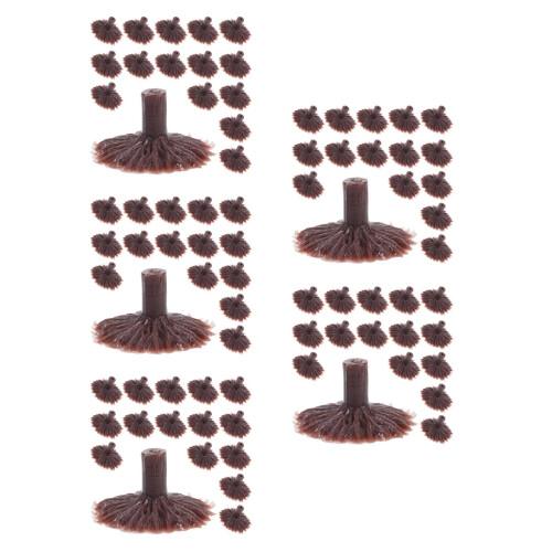 250Pcs Brown Plastic Model Tree Stand Base for Railroad Diorama Crafts 2