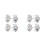 4Pcs Silver Pe Cheerleading Pom Poms for Dance Performances and Games 6