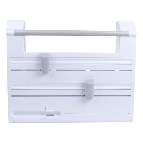 1Pc White Multifunctional Kitchen Storage Rack Paper Towel Holder
