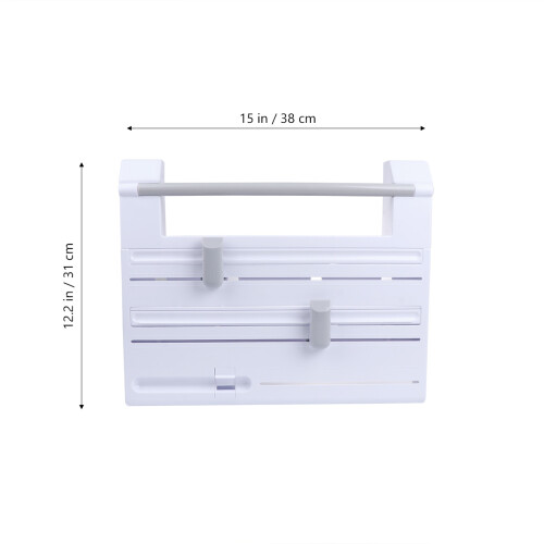 1Pc White Multifunctional Kitchen Storage Rack Paper Towel Holder 1