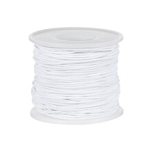 2Pcs White Elastic String Thread with Roller for Jewelry Making Crafts
