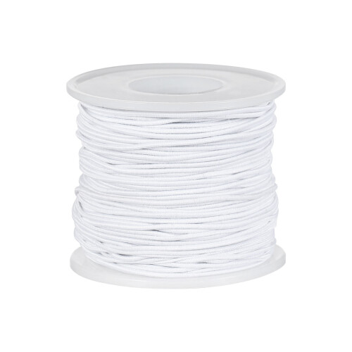 2Pcs White Elastic String Thread with Roller for Jewelry Making Crafts