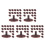 250Pcs Brown Plastic Model Tree Stand Base for Railroad Diorama Crafts 5