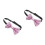 2Pcs Adjustable Pink Sequin Bow Tie Men Elegant Party Formal Accessory 5