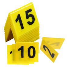60Pcs Reusable Yellow Table Number Markers for Event Seating