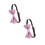 2Pcs Adjustable Pink Sequin Bow Tie Men Elegant Party Formal Accessory 3