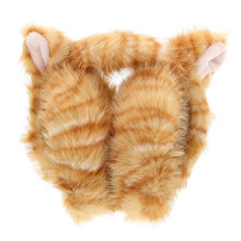 2Pcs Khaki Foldable Plush Ear Muffs Kids Winter Ear Covers Lightweight