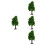 4Pcs Miniature Simulation Trees for Model Railways Green Plastic Decor 7