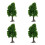 4Pcs Miniature Simulation Trees for Model Railways Green Plastic Decor 3