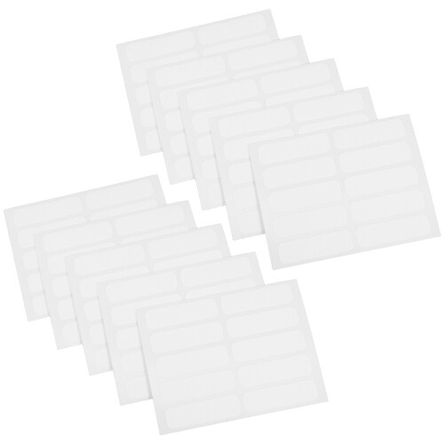 200Pcs Iron on Name Patches for Clothes White Fabric Laundry Labels 1