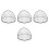 4Sets Universal Fit Transparent Raincoat Brim Pe Rain Hat Face Shield 5